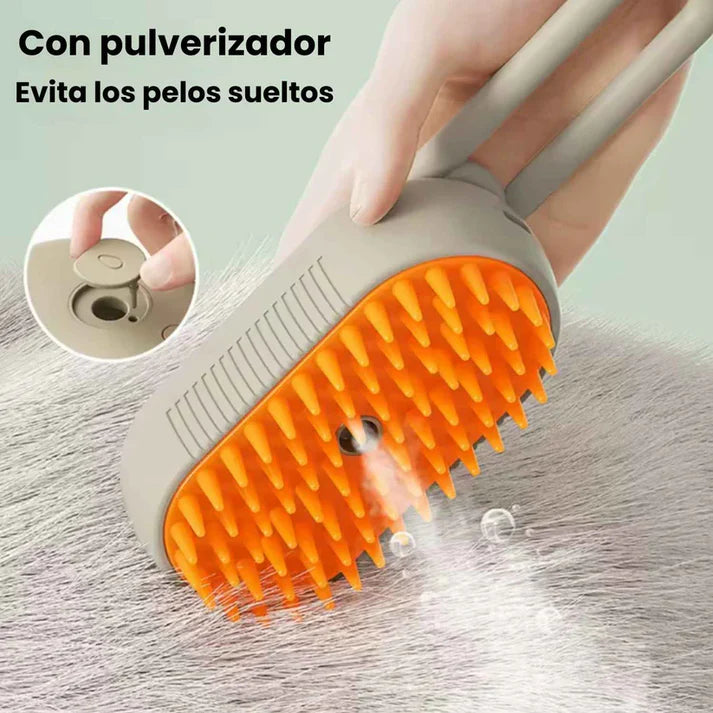 Cepillo de vapor que limpia, hidrata y da brillo al pelaje de tu Mascota